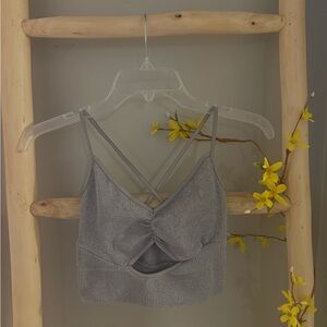 FP Movement Gray Ribbed Bralette
